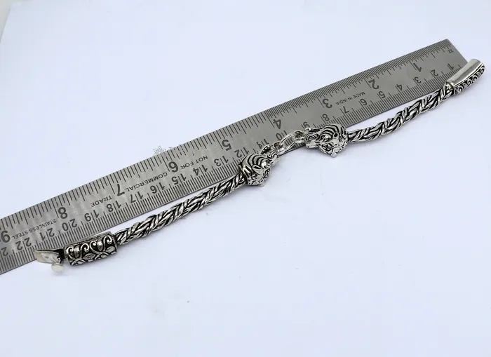 Bracelets 925 sterling silver Unique handmade chain solid bracelet with gorgeous lion face design antique stylish modern gifting jewelry sbr702 TRIBAL ORNAMENTS