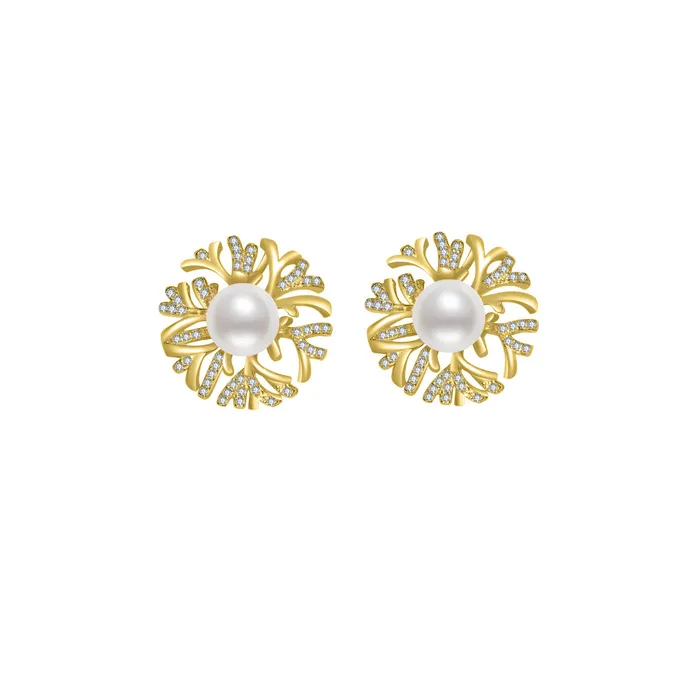 Earrings Pearly Lustre Elegant Freshwater Pearl Earrings WE00506 GARDENS