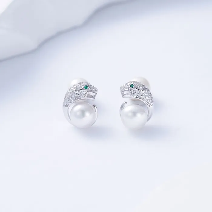 Pearly Lustre Earrings Leopard Freshwater Pearl Set WS00035 SAFARI