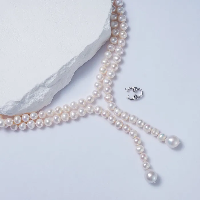 Pearly Lustre Necklaces 125Meter Elegant Freshwater Pearl Necklace WN00611