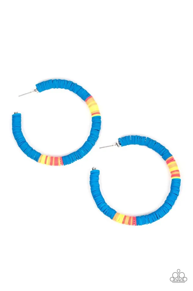 Paparazzi Earring Colorfully Contagious Blue Paparazzi Jewelry Earrings Paparazzi Earring Colorfully Contagious Blue Paparazzi Jewelry Earrings