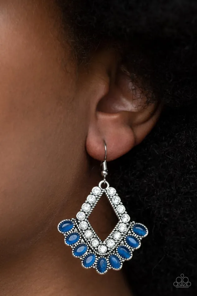Paparazzi Jewelry Earrings Paparazzi Earring Just BEAM Happy Blue