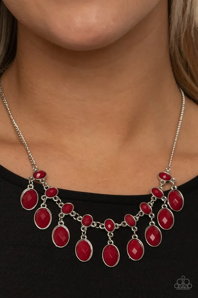 Paparazzi Necklace Lady of the POWERHOUSE Red Paparazzi Jewelry Necklaces