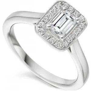240 Carats Emerald And Round Cut Natural Earth Mined Diamond Halo Engagement Ring GB Rings 240 Carats Emerald And Round Cut Natural Earth Mined Diamond Halo Engagement Ring GB Rings