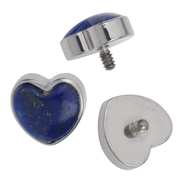 Tulsa Body Jewelry Necklaces 16g Gemstone Heart Titanium End Tulsa Body Jewelry Necklaces 16g Gemstone Heart Titanium End