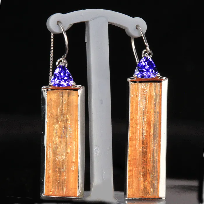 vendorunknown Earrings 14K White Gold Imperial Topaz Tanzanite Earrings
