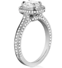 International Diamond Center Rings Henri Daussi Cushion Collection Diamond Ring Setting 07 CTW