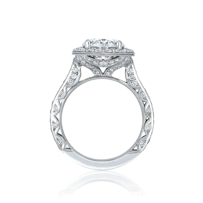 Tacori Platinum RoyalT Oval Diamond Engagement Ring Setting 126 CTW International Diamond Center Rings Tacori Platinum RoyalT Oval Diamond Engagement Ring Setting 126 CTW International Diamond Center Rings