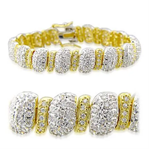 Alamode Bracelets 32017 GoldRhodium Brass Bracelet with AAA Grade CZ in Clear Alamode Bracelets 32017 GoldRhodium Brass Bracelet with AAA Grade CZ in Clear