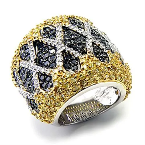 Alamode Rings 7X309 RhodiumGold Ruthenium 925 Sterling Silver Ring with AAA Grade CZ in Multi Color Alamode Rings 7X309 RhodiumGold Ruthenium 925 Sterling Silver Ring with AAA Grade CZ in Multi Color