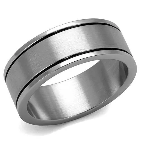 Alamode Rings TK2389 High polished no plating Stainless Steel Ring with Epoxy in Jet Alamode Rings TK2389 High polished no plating Stainless Steel Ring with Epoxy in Jet