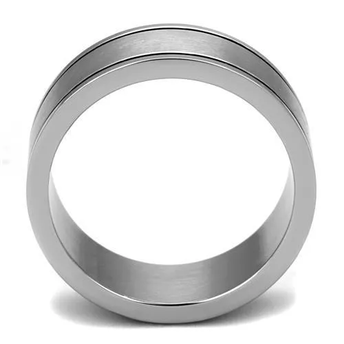 Alamode Rings TK2389 High polished no plating Stainless Steel Ring with Epoxy in Jet