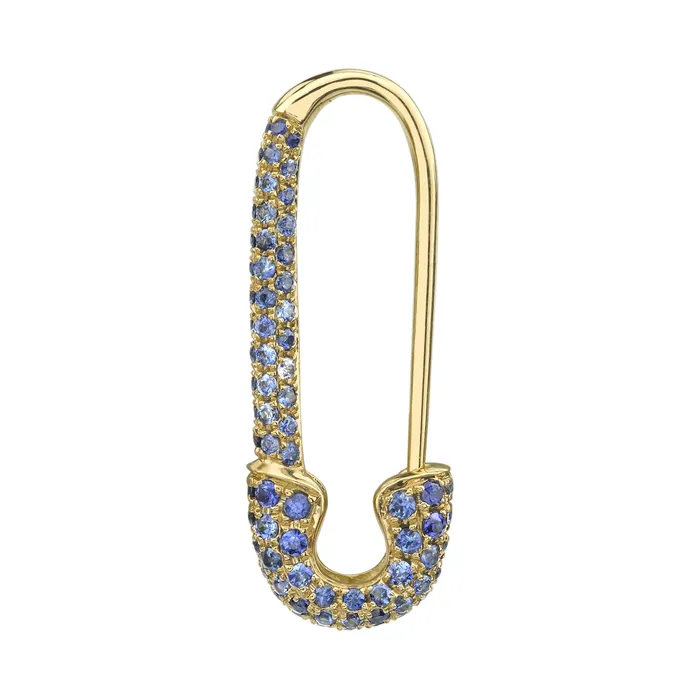anitako Earrings BLUE SAPPHIRE SAFETY PIN EARRING