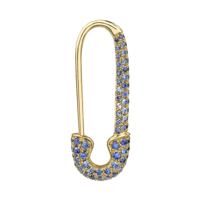anitako Earrings BLUE SAPPHIRE SAFETY PIN EARRING