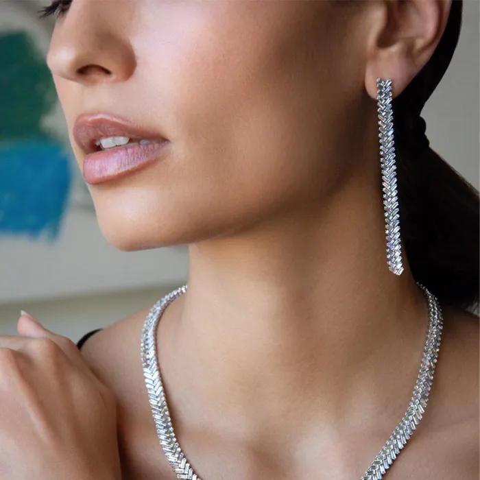 anitako LONG ZIPPER DIAMOND EARRINGS Earrings