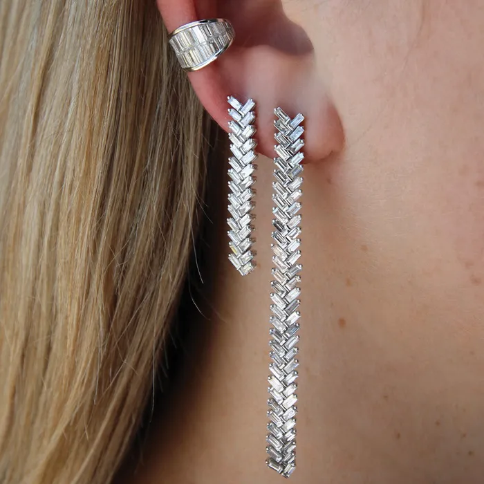 anitako LONG ZIPPER DIAMOND EARRINGS Earrings
