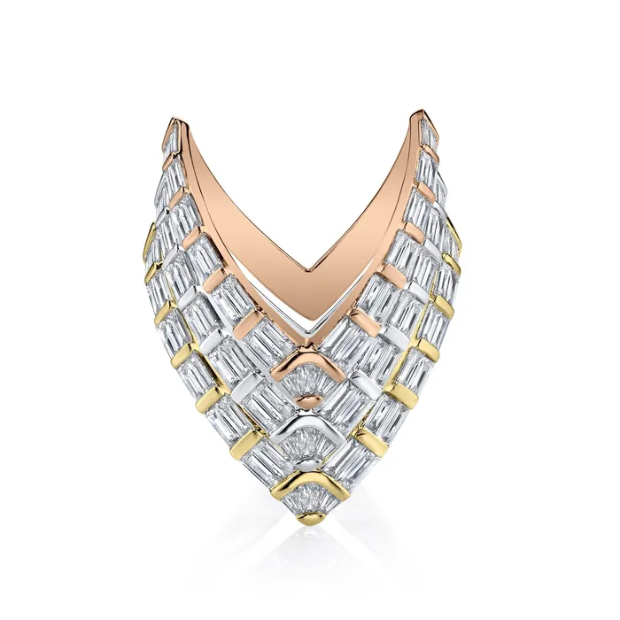 BAGUETTE DIAMOND V RING anitako Rings