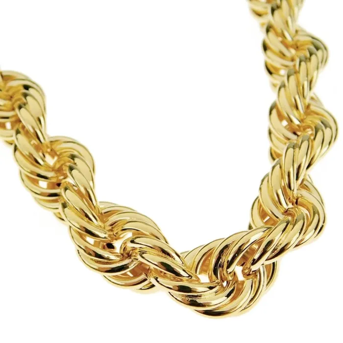 Bling Cartel Admin Necklaces 14K Gold Plated Rope Chain Necklace 12mm x 30