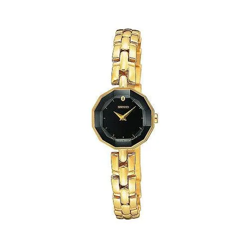 Bracelets Seiko Seiko Womens Quartz Black Dial Bracelet Watch SUJF14