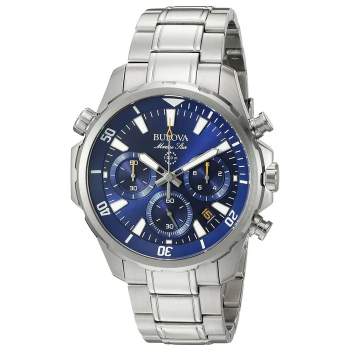 Bulova 96B256 Mens Marine Star Blue Dial Stainless Steel Bracelet Chronograph Watch Bulova Bracelets Bulova 96B256 Mens Marine Star Blue Dial Stainless Steel Bracelet Chronograph Watch Bulova Bracelets