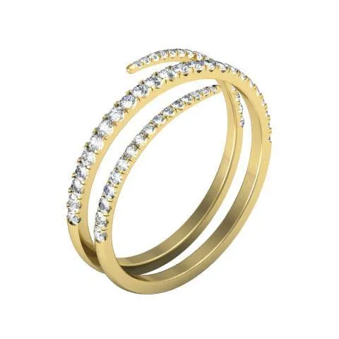 deBebians Rings Coiled Diamond Wedding Ring