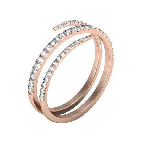 deBebians Rings Coiled Diamond Wedding Ring