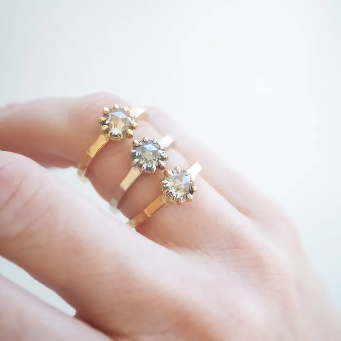 Deep Sea Diamond Ring Lauren Wolf Jewelry Rings