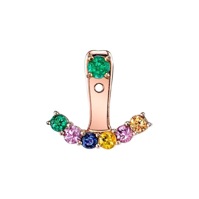 Earrings anitako MULTISAPPHIRE AND EMERALD EAR JACKET