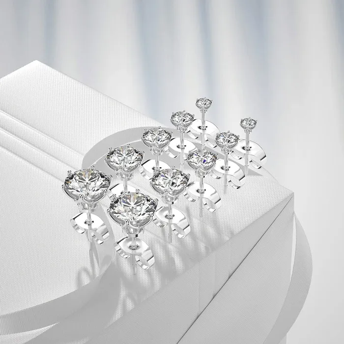 Earrings Classic 925 Sterling Silver 011 VVS Carat Moissanite Stud Earrings VVS Jewelry