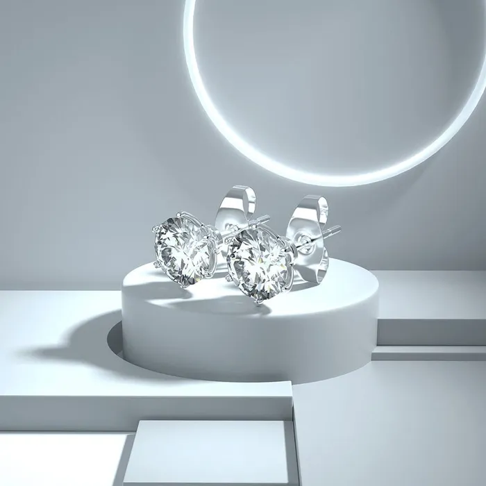 Earrings Classic 925 Sterling Silver 011 VVS Carat Moissanite Stud Earrings VVS Jewelry
