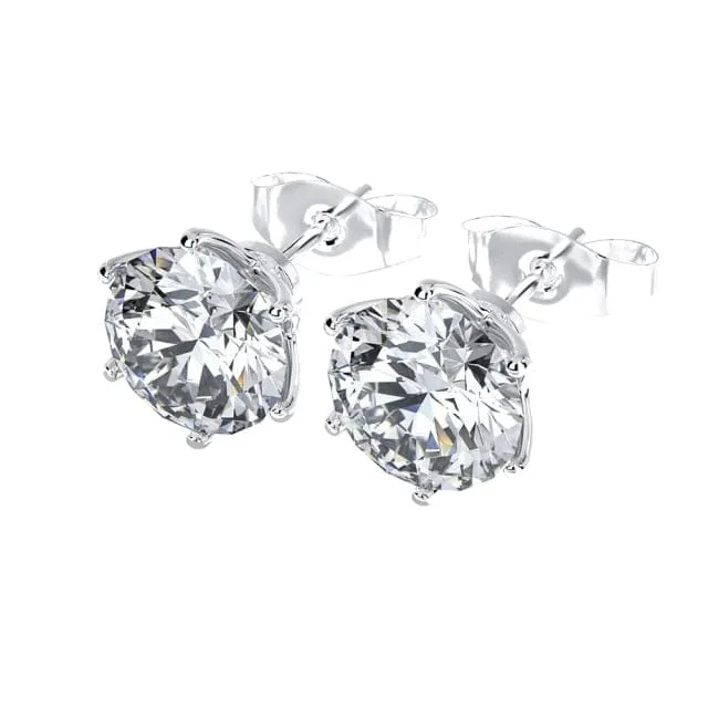 Earrings Classic 925 Sterling Silver 011 VVS Carat Moissanite Stud Earrings VVS Jewelry