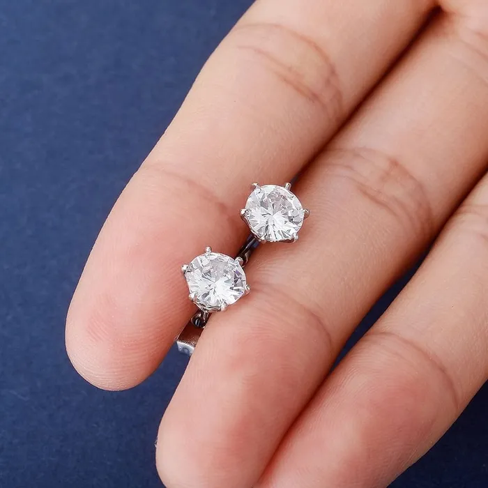 Earrings Classic 925 Sterling Silver 011 VVS Carat Moissanite Stud Earrings VVS Jewelry