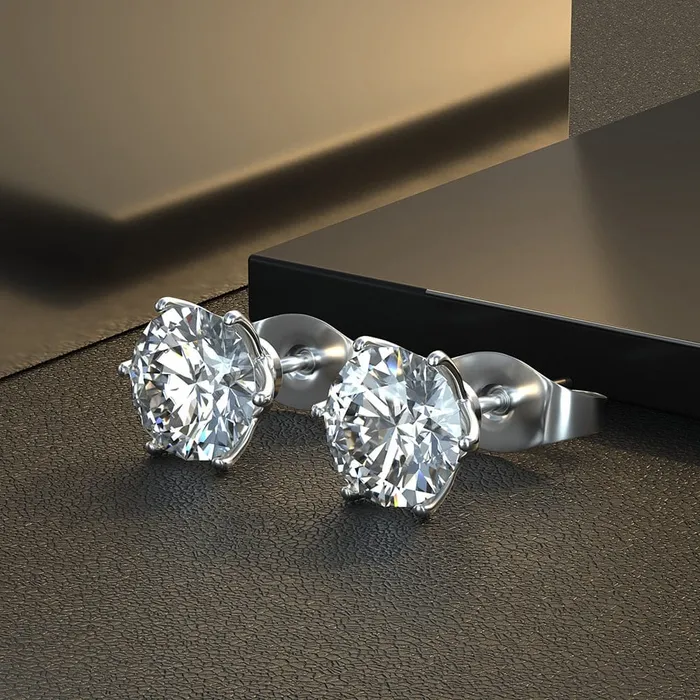 Earrings Classic 925 Sterling Silver 011 VVS Carat Moissanite Stud Earrings VVS Jewelry