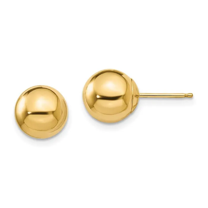Earrings Madi K Kids 14k Polished 8mm Ball Post Earrings Jewelry