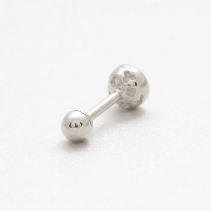 from J Shop Earrings 4mm CZ Bezel Ear Piercing