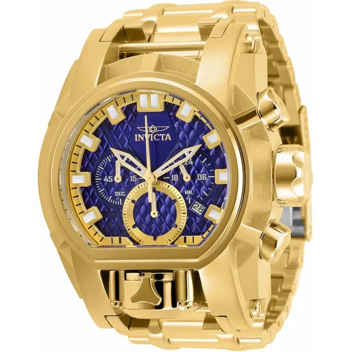 Invicta Invicta Mens Quartz Watch Bolt Chronograph Yellow Gold Steel Bracelet 31552 Bracelets Invicta Invicta Mens Quartz Watch Bolt Chronograph Yellow Gold Steel Bracelet 31552 Bracelets