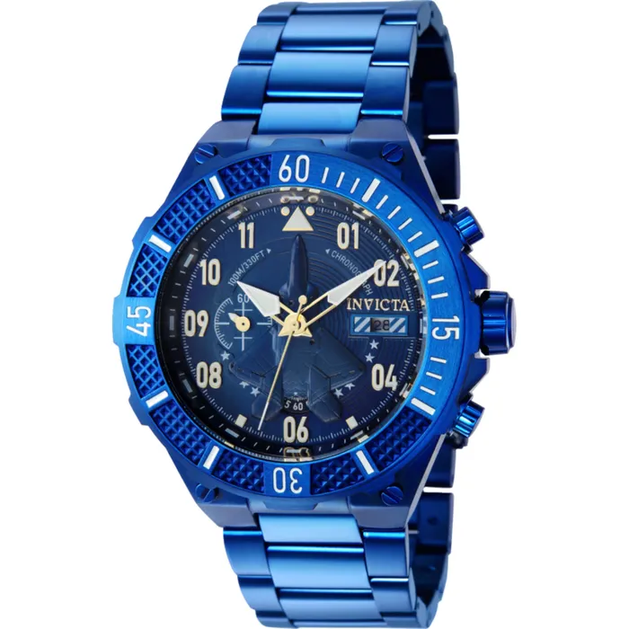 Invicta Mens Watch Aviator Quartz Chronograph Date Blue Dial Steel Bracelet 39908 Invicta Bracelets Invicta Mens Watch Aviator Quartz Chronograph Date Blue Dial Steel Bracelet 39908 Invicta Bracelets
