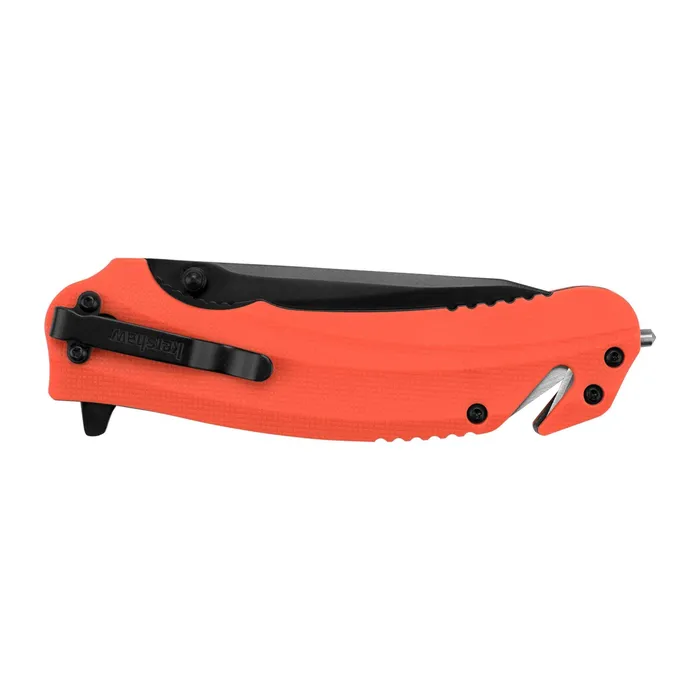 Kershaw Earrings Kershaw Pocket Knife Barricade Drop Point Plain Edge Steel Blade Rescue KW8650