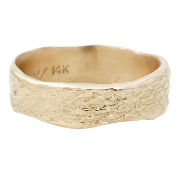 Lauren Wolf Jewelry Rings Gold Snakeskin Band
