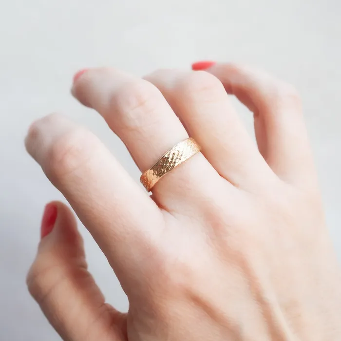 Lauren Wolf Jewelry Rings Gold Snakeskin Band