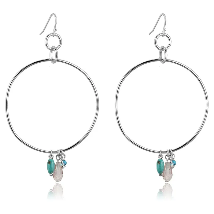 LOS790 Silver 925 Sterling Silver Earrings with Synthetic in Multi Color Alamode Earrings LOS790 Silver 925 Sterling Silver Earrings with Synthetic in Multi Color Alamode Earrings