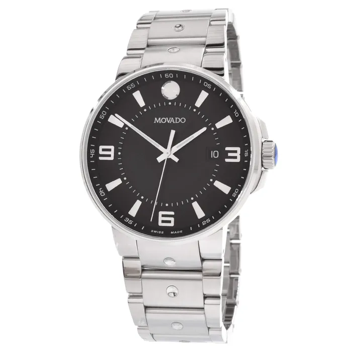 Movado Bracelets Movado Mens Quartz Watch SE Pilot Black Dial Stainless Steel Bracelet 0607412 Movado Bracelets Movado Mens Quartz Watch SE Pilot Black Dial Stainless Steel Bracelet 0607412