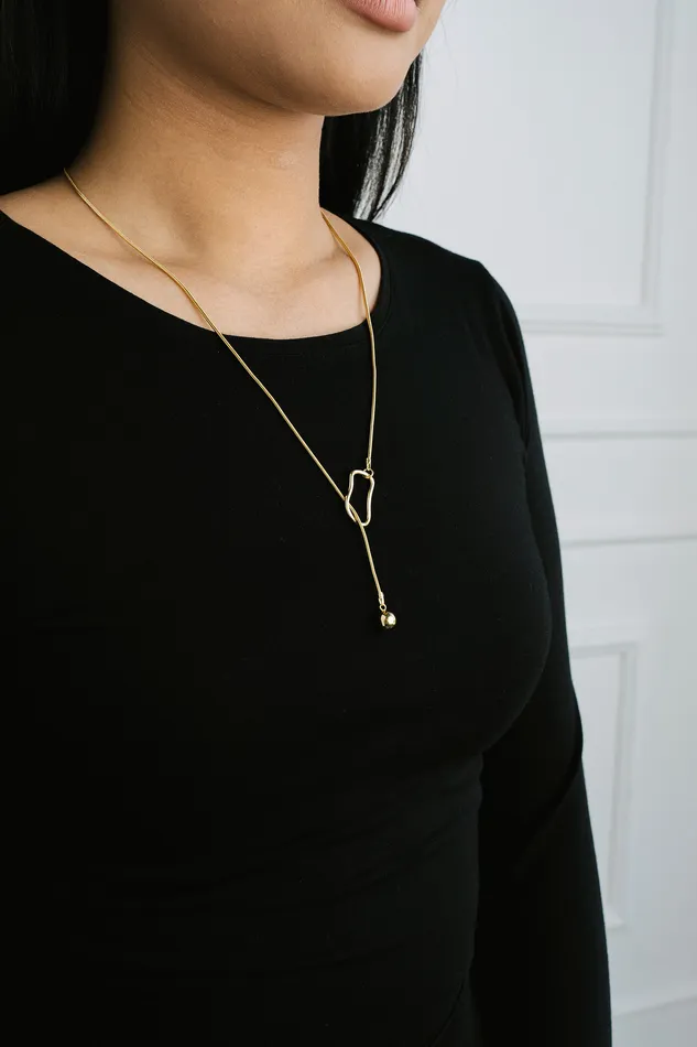 Necklaces KTY Bubble Loop Necklace Gold