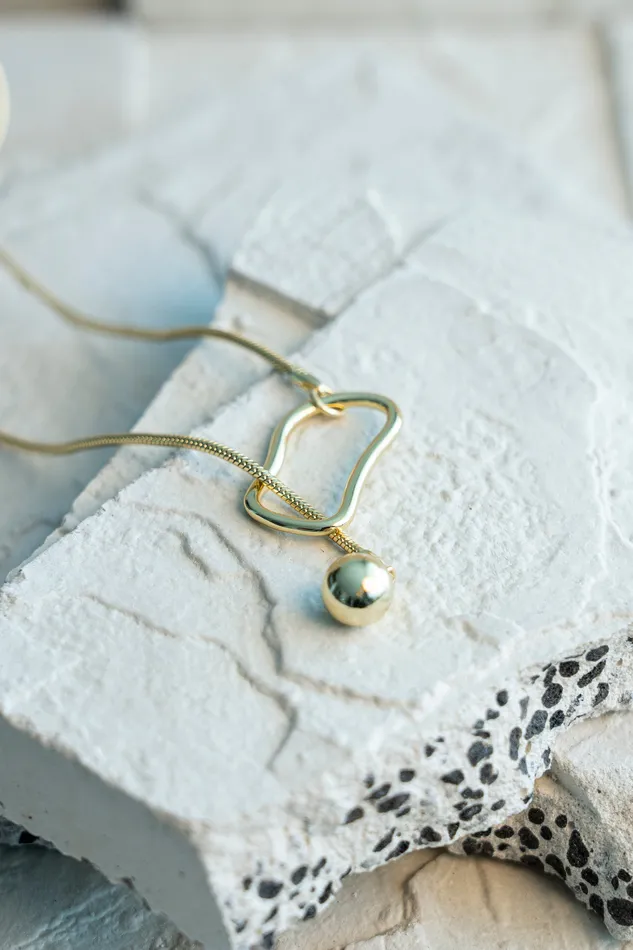 Necklaces KTY Bubble Loop Necklace Gold