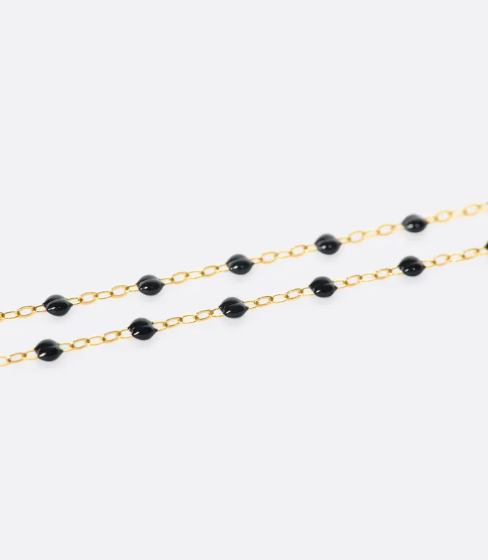 Necklaces Rose Gold Resin Beaded Necklace 16 inches GIGI CLOZEAU