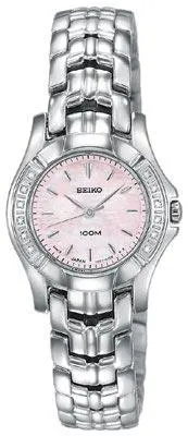 Necklaces Seiko SXGN49 Womens Pink Mother of Pearl Dial Stainless Steel Diamond Watch Seiko Necklaces Seiko SXGN49 Womens Pink Mother of Pearl Dial Stainless Steel Diamond Watch Seiko