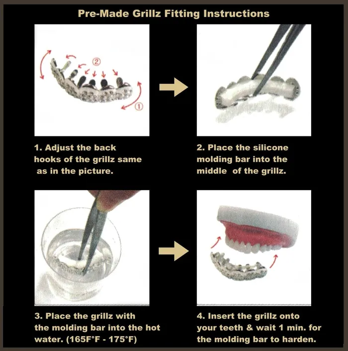 PreStyled Sets Bling Cartel Admin 18K Gold Plated Set Micro Pave CZ Iced Flooded Out Grillz