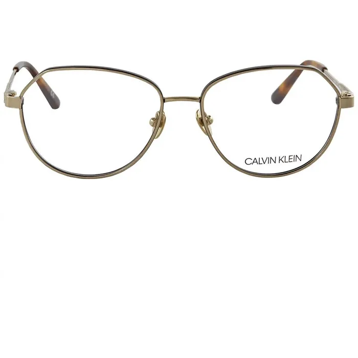 PreStyled Sets Calvin Klein Calvin Klein Womens Eyeglasses Gold Geometric Frame CALVIN KLEIN CK19113 717