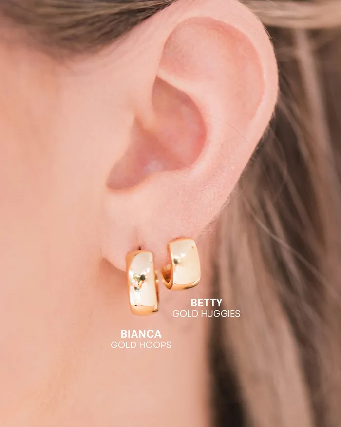 PreStyled Sets Penny Pairs Bianca Gold Hoops PreStyled Sets Penny Pairs Bianca Gold Hoops