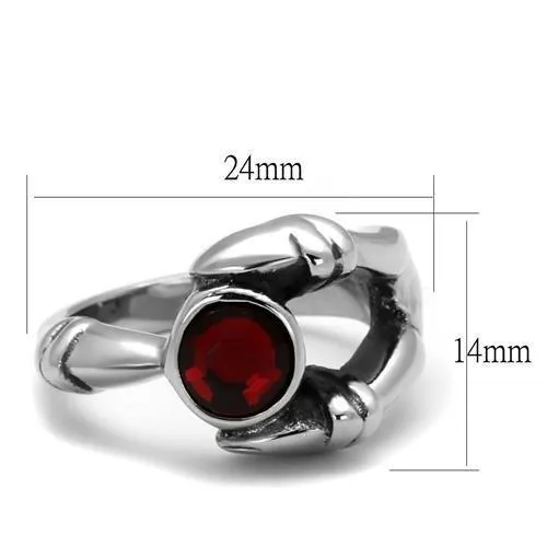 Rings Alamode TK1970 High polished no plating Stainless Steel Ring with Top Grade Crystal in Siam